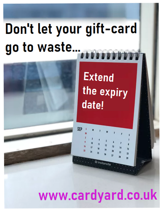 ​Get an extension on your Giftcard Expiry Date